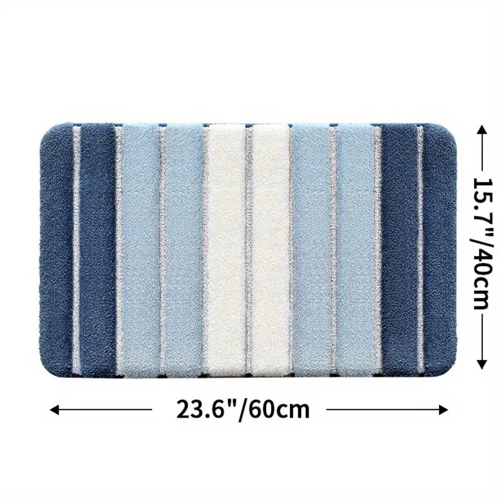 Lumiére Striped Absorbent Bath Mat
