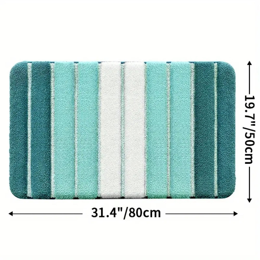 Lumiére Striped Absorbent Bath Mat