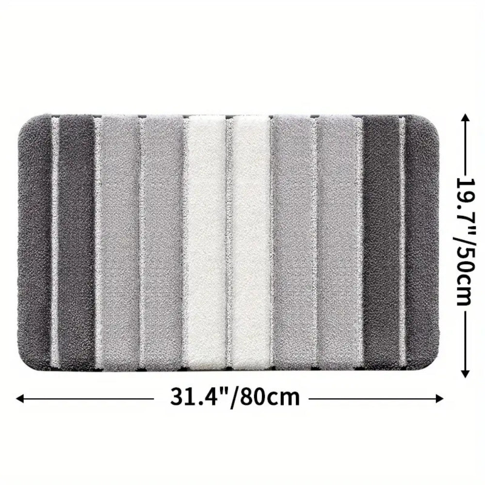 Lumiére Striped Absorbent Bath Mat
