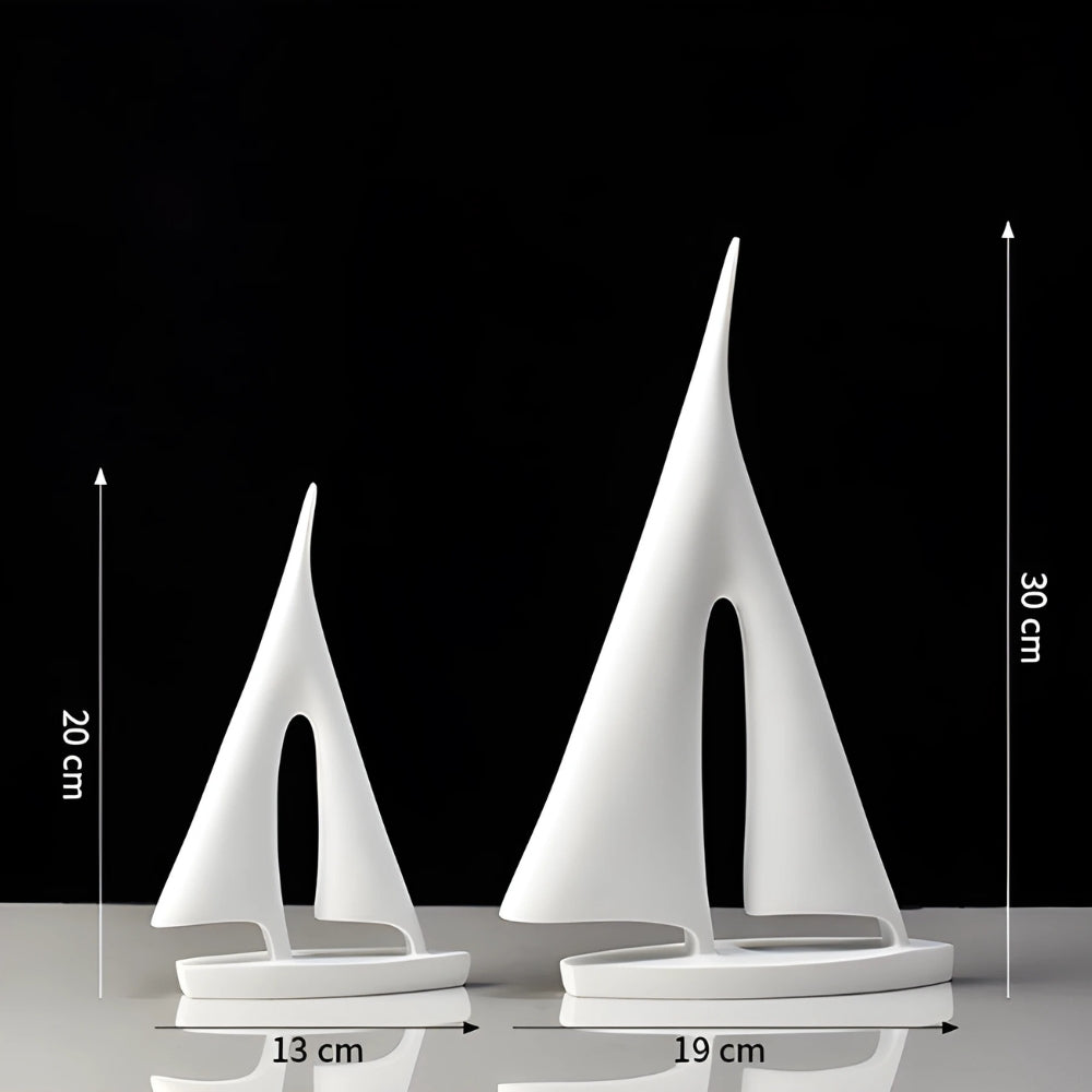 Minimalist Sailboat Inspired Table Decor Pair