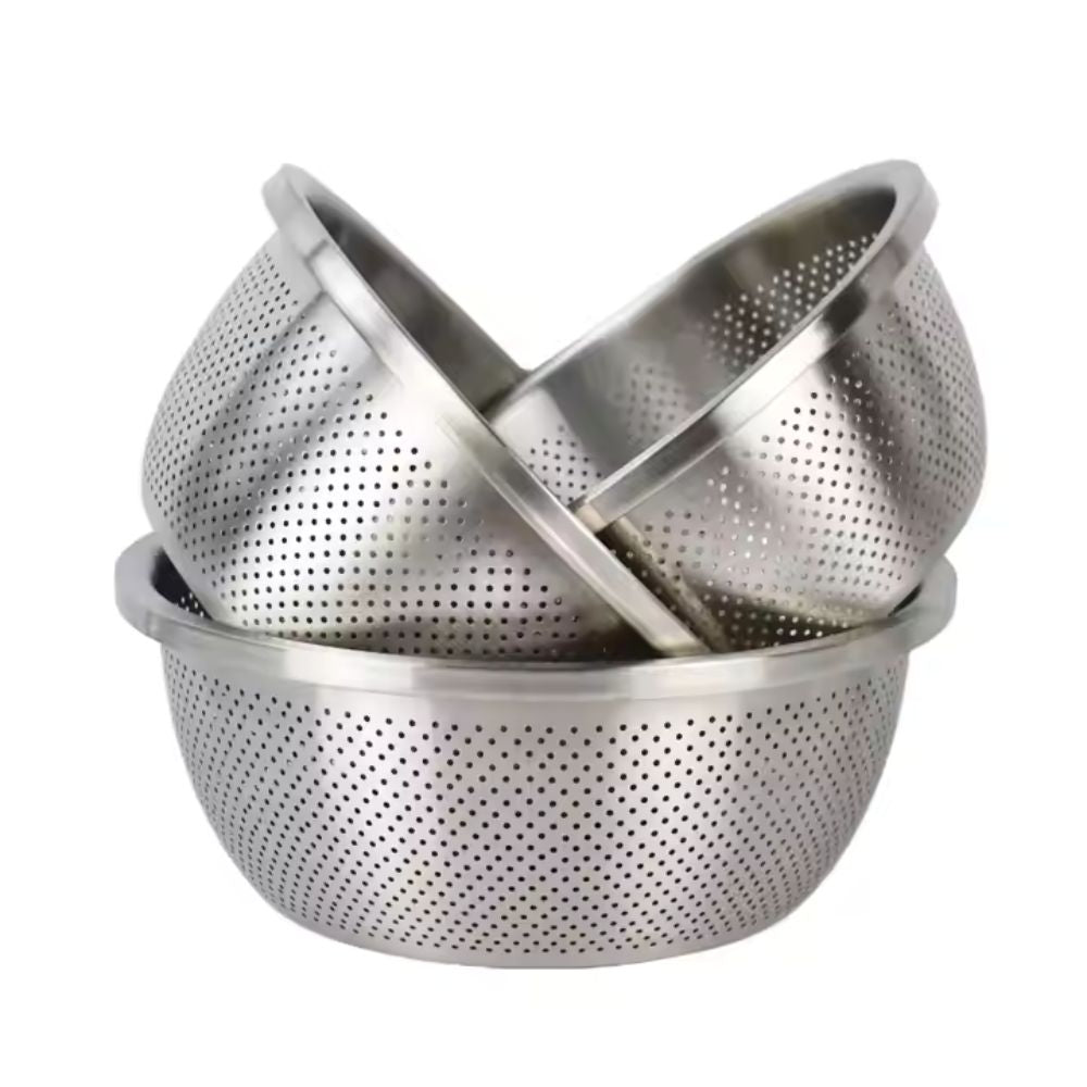 Rinse Mix Stainless Colander Duo Set