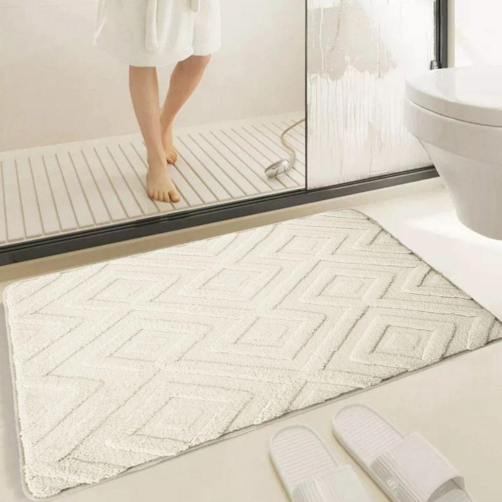 Diamond Jacquard Bath Mat
