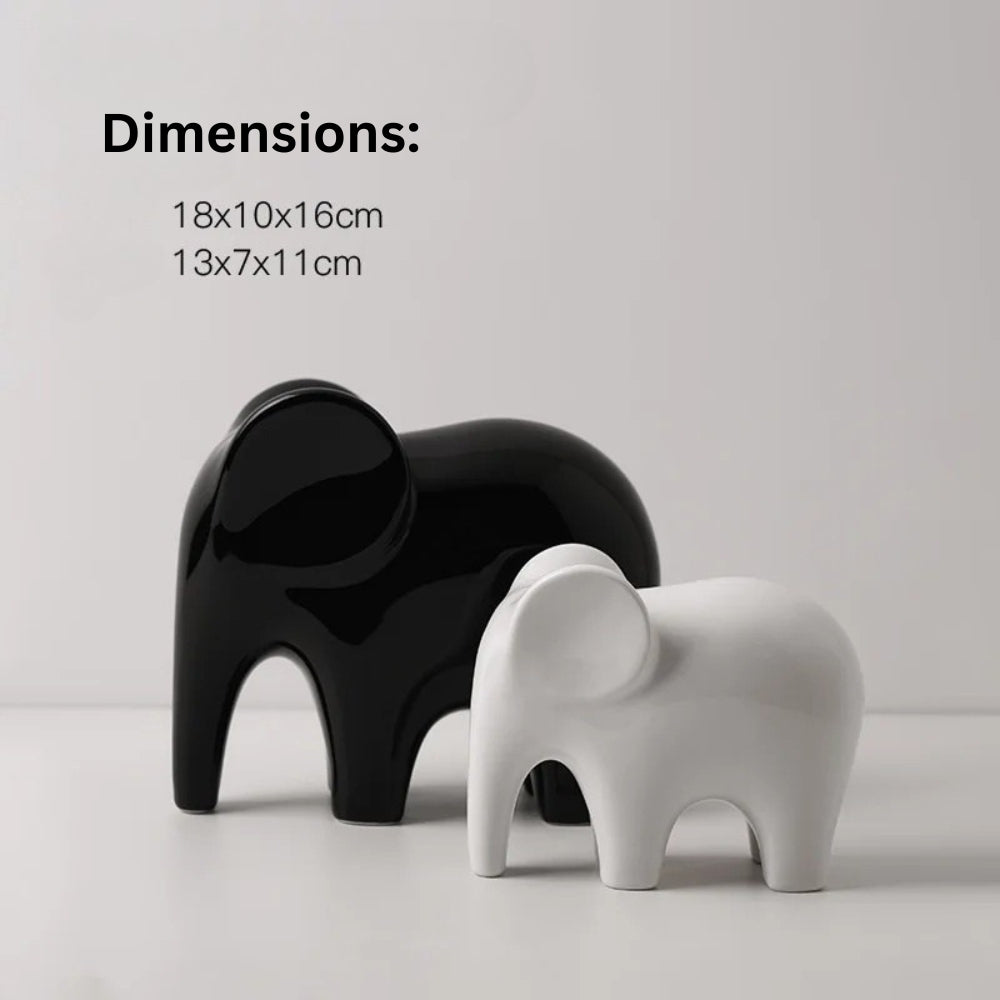 Glossy Modern Elephant Figurine