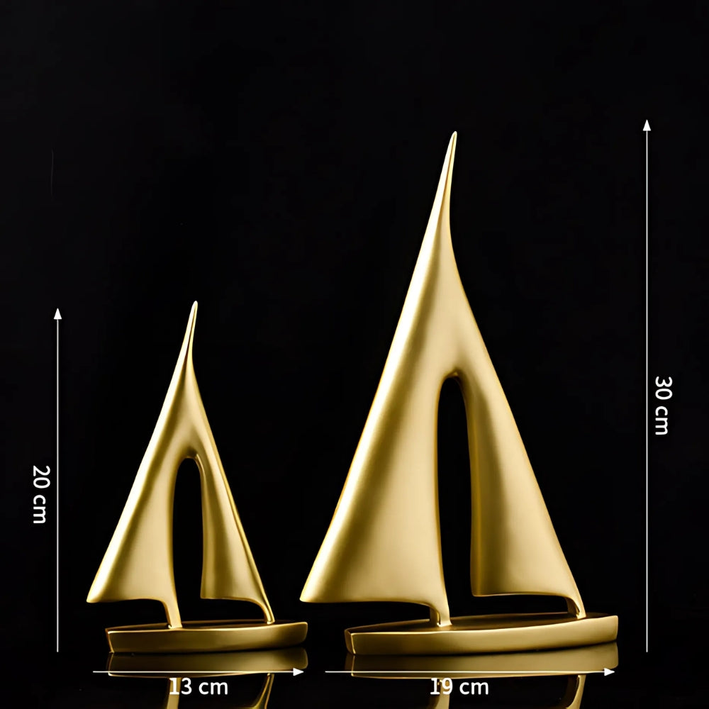 Minimalist Sailboat Inspired Table Decor Pair
