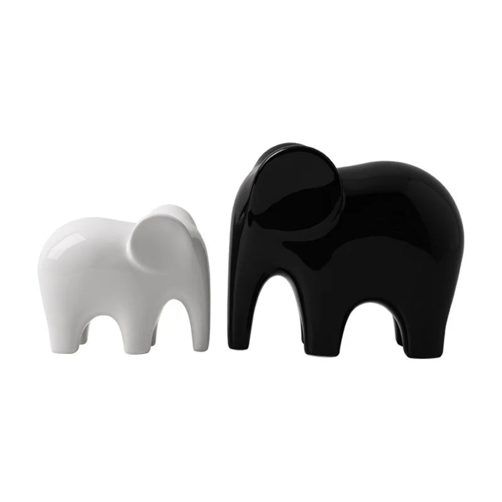 Glossy Modern Elephant Figurine