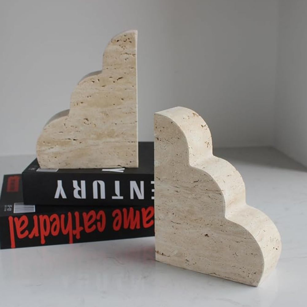 Elysian Travertine Bookends