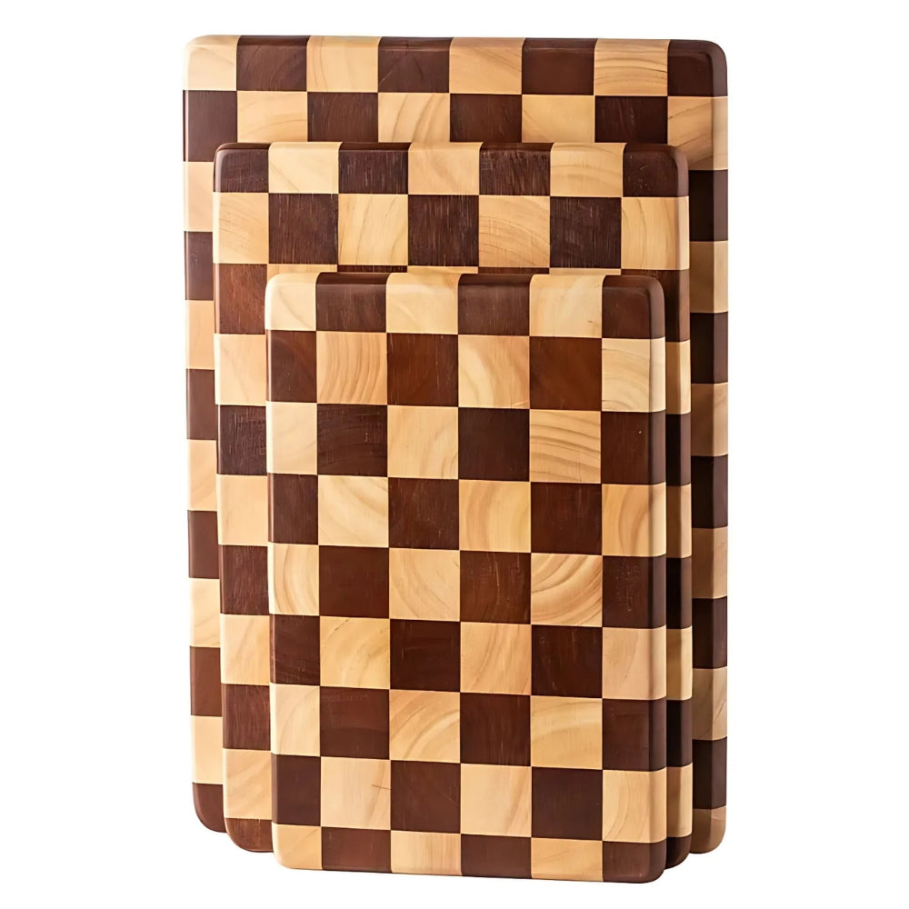 Chess-Inspired Acacia Wood Chopping Board