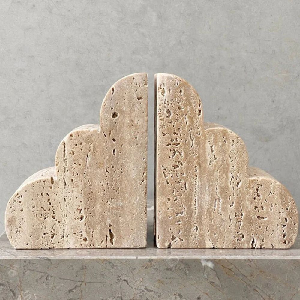 Elysian Travertine Bookends