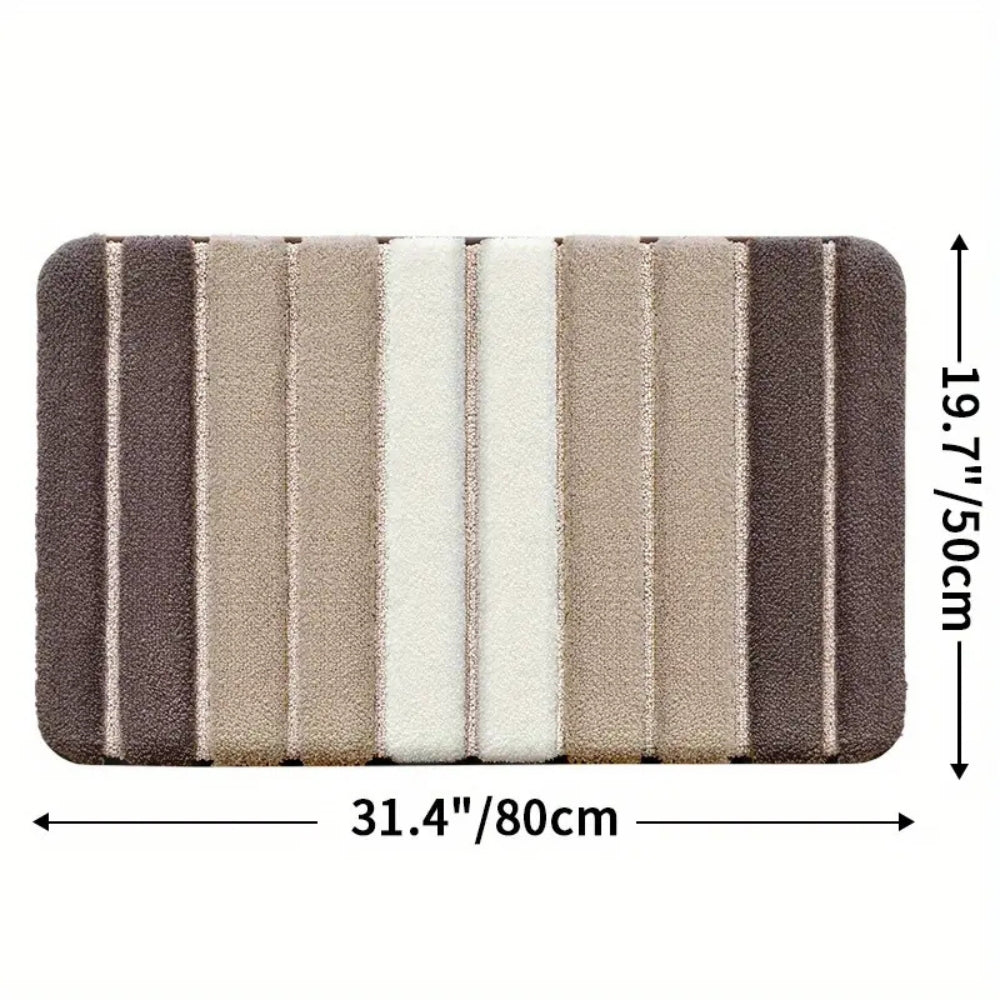 Lumiére Striped Absorbent Bath Mat