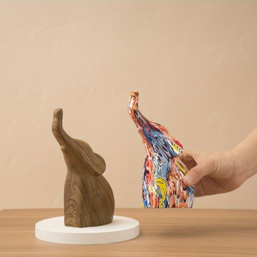 Graffiti Elephant Resin Figurine