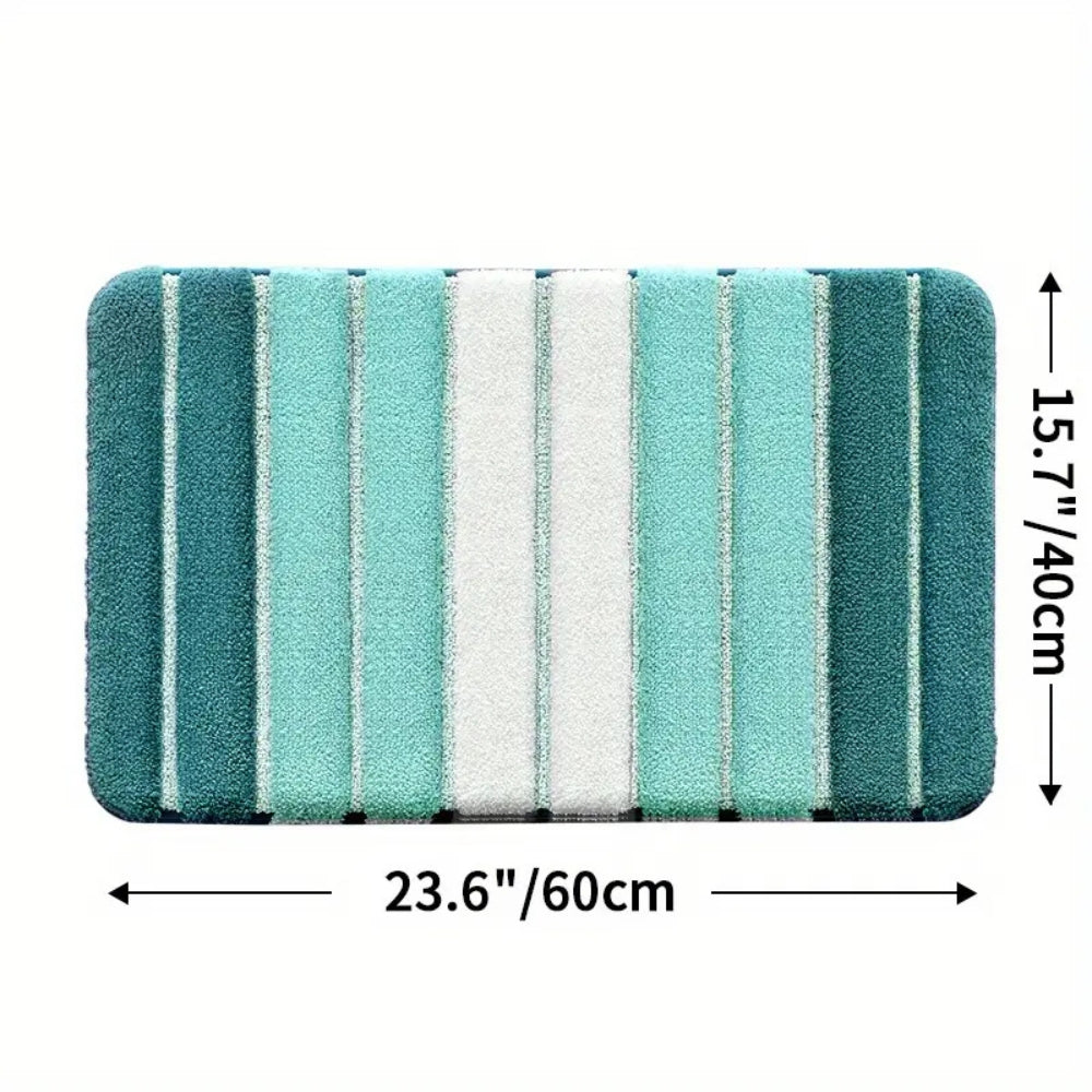 Lumiére Striped Absorbent Bath Mat