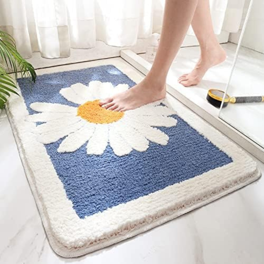 Fleur Plush Floral Bath Mat