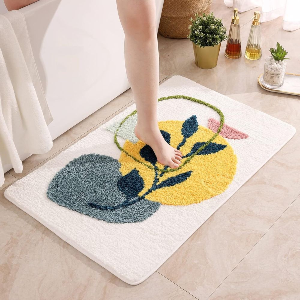Floral Non-Slip Bathmat