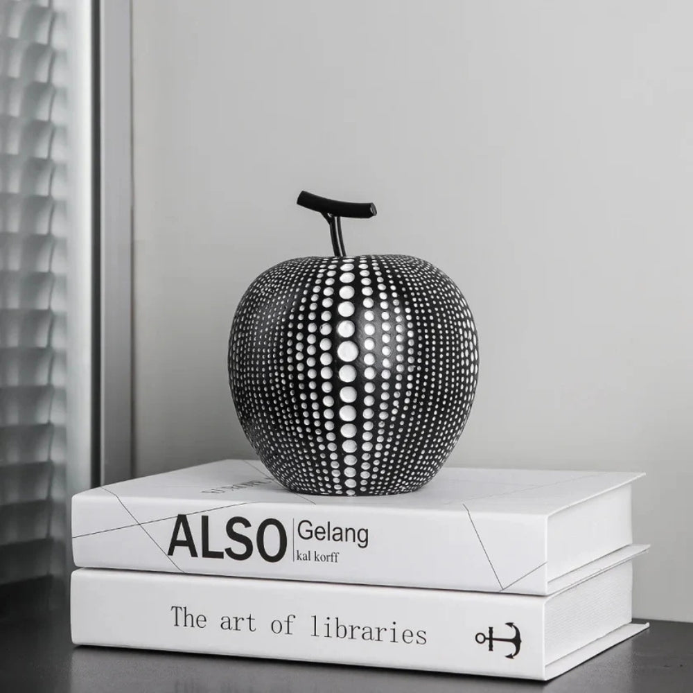 Luxurious Polka Dot Apple Sculpture