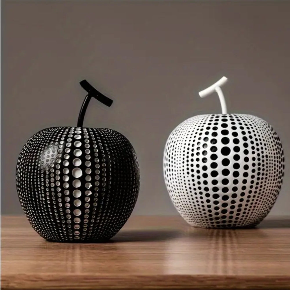 Luxurious Polka Dot Apple Sculpture