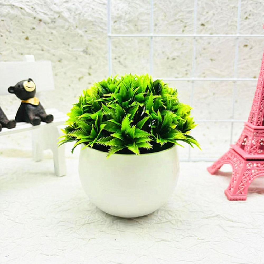 Minimalist Artificial Boxwood Bonsai Pot Decor