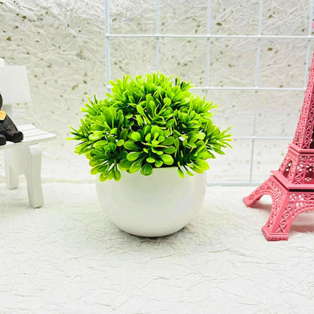 Minimalist Artificial Boxwood Bonsai Pot Decor