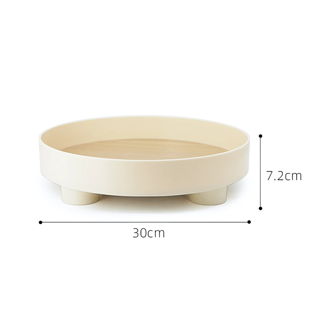 Modern Round Wooden Barbara Tray