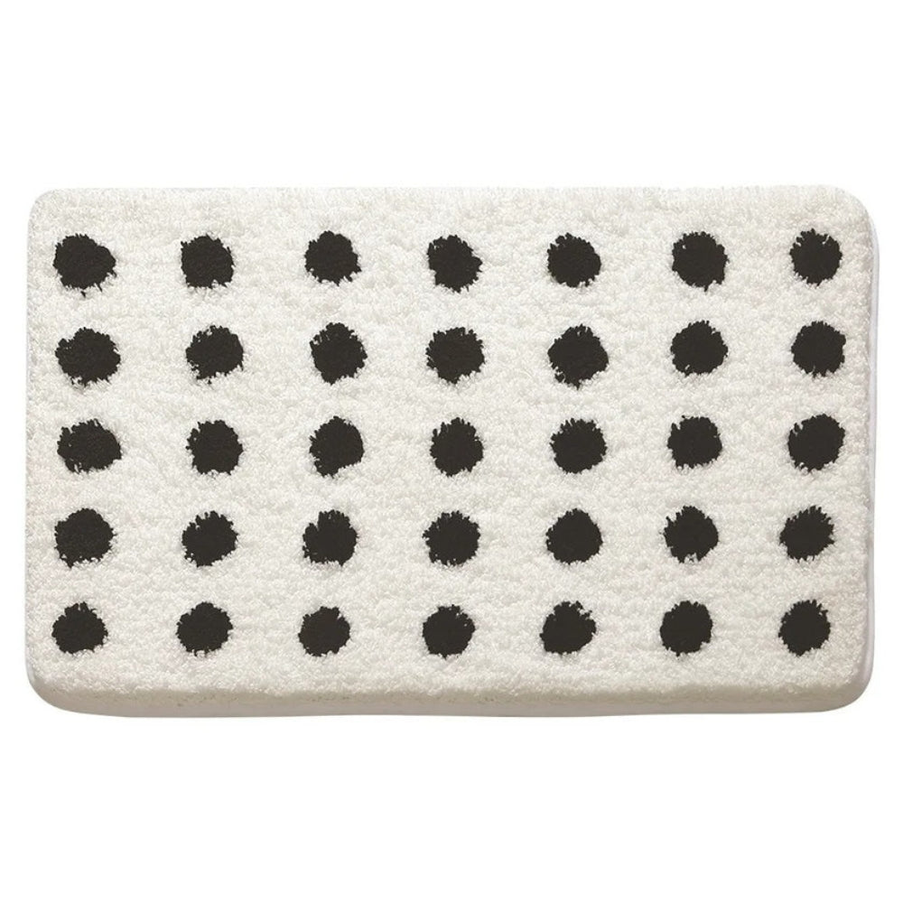 Tufted Plush Polka Dot Bath Mat