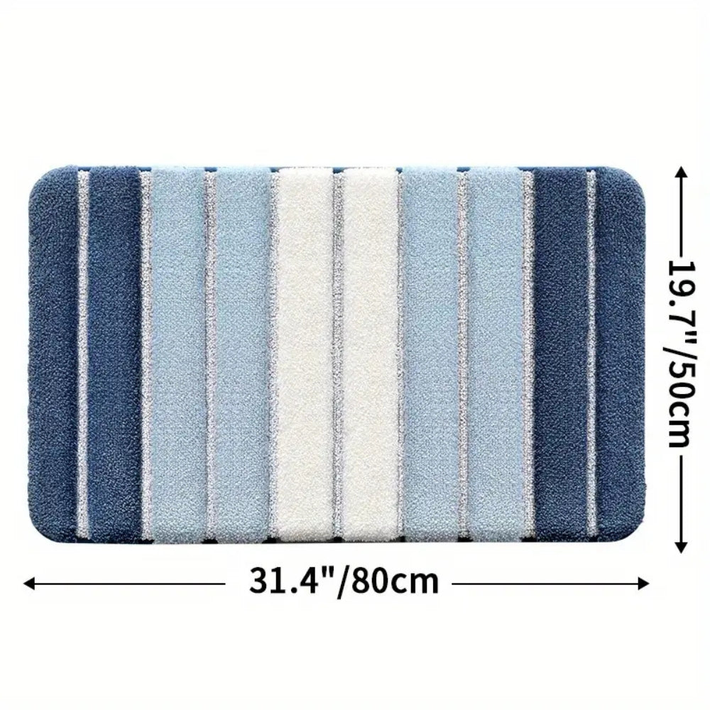 Lumiére Striped Absorbent Bath Mat