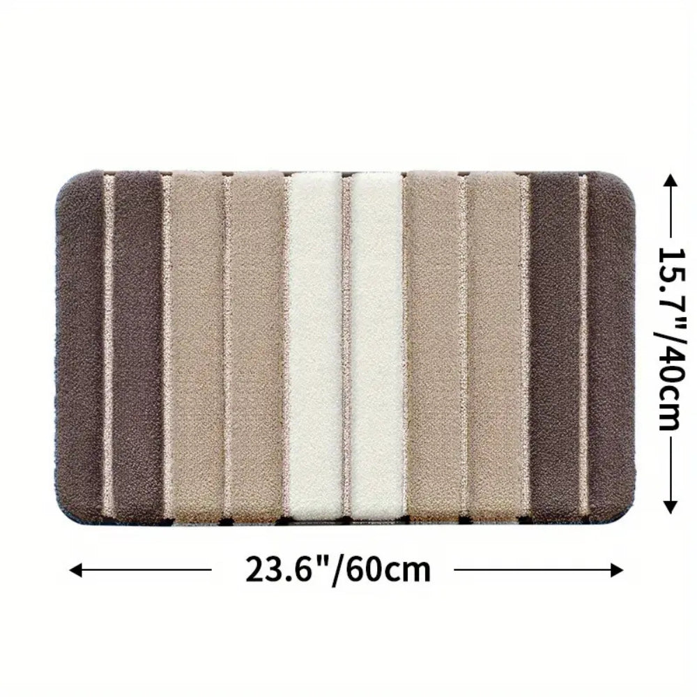 Lumiére Striped Absorbent Bath Mat