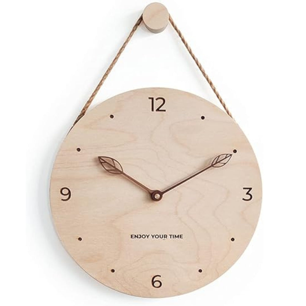 Minimalist Rope Wood Wall Clock