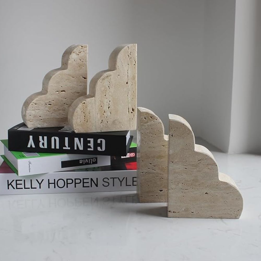 Elysian Travertine Bookends