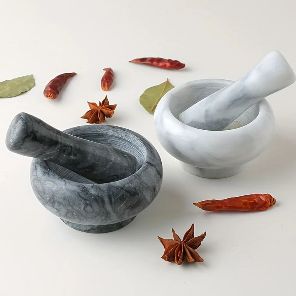 Marble Mortar and Pestle Set