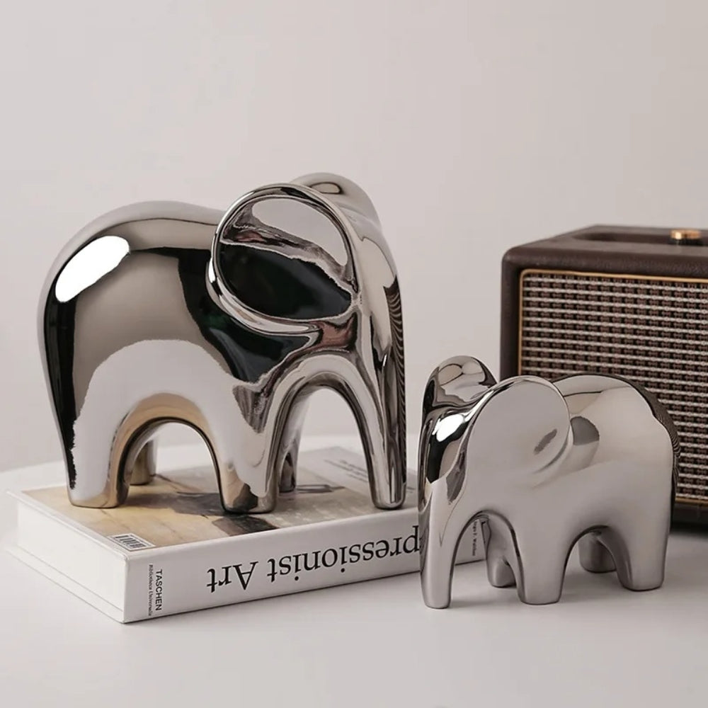 Glossy Modern Elephant Figurine