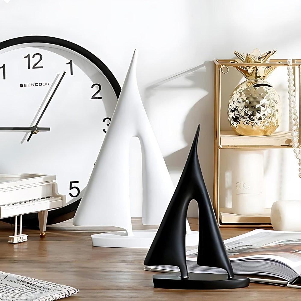 Minimalist Sailboat Inspired Table Decor Pair