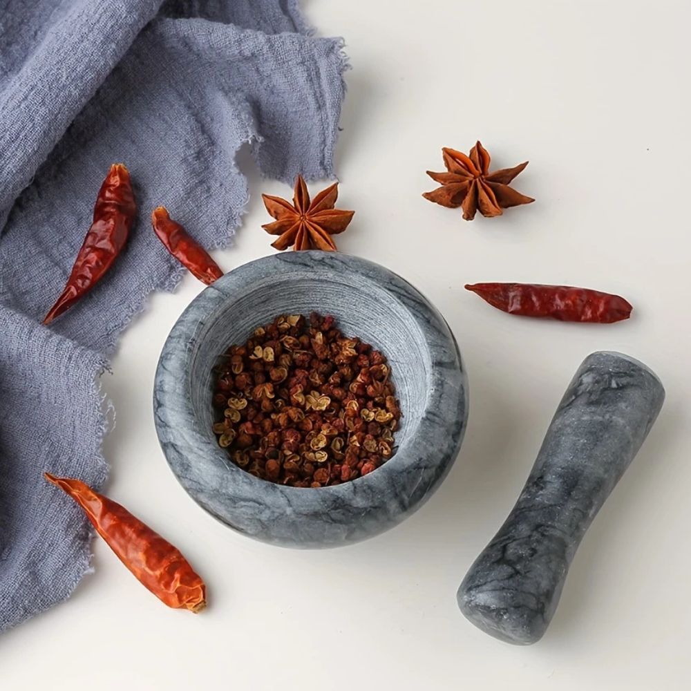 Marble Mortar and Pestle Set