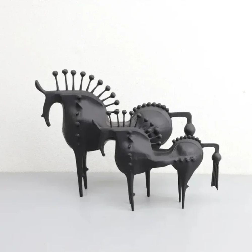 Black Stallion Metal Sculpture