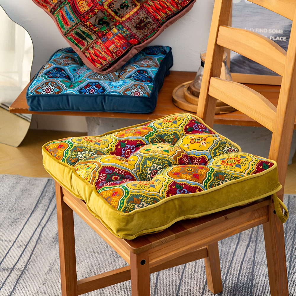 Moroccan Inspired Tie-Strap Cushion