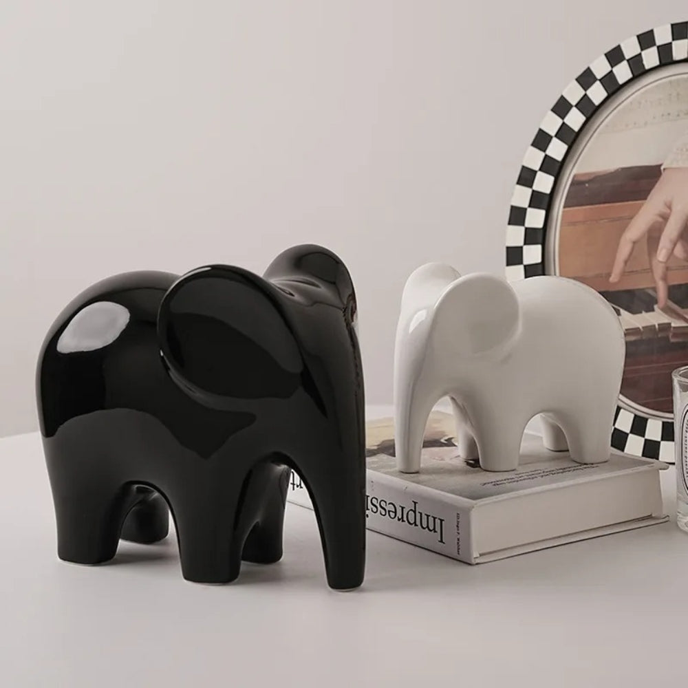 Glossy Modern Elephant Figurine