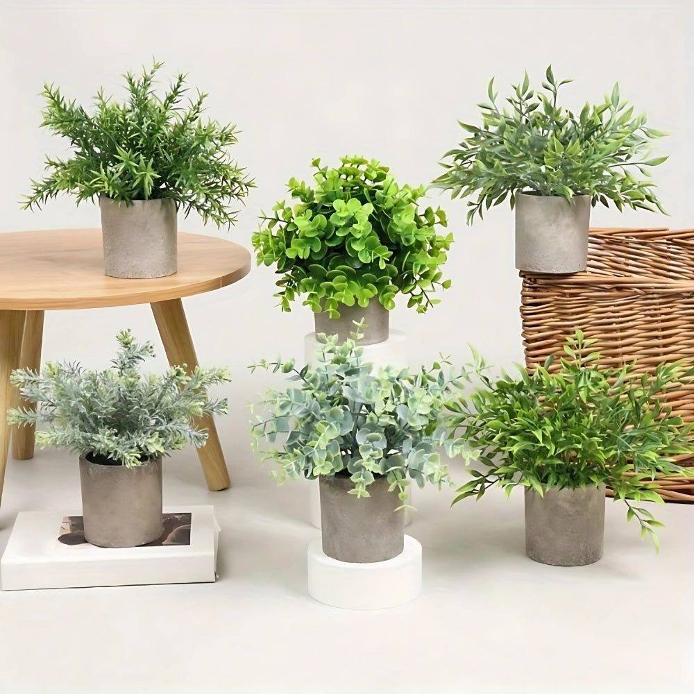 Leafora Artificial Plants in Modern Pots Decor | 3pcs Set