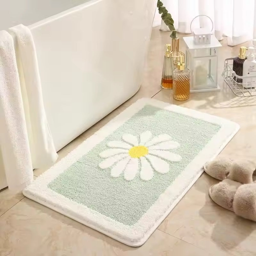 Charming Daisy Bloom Bath Mat