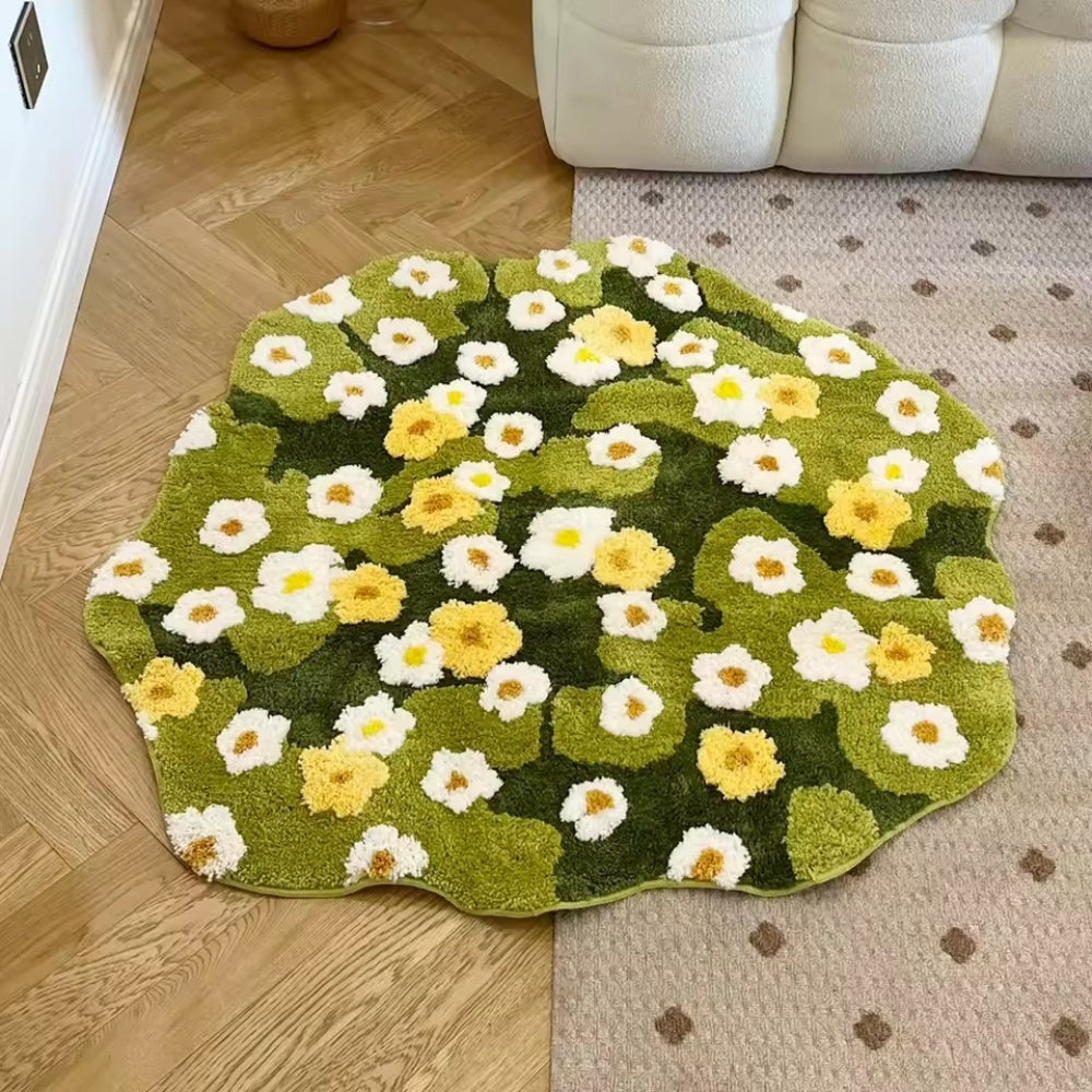 Daisy Moss Style Floor Bath Mat