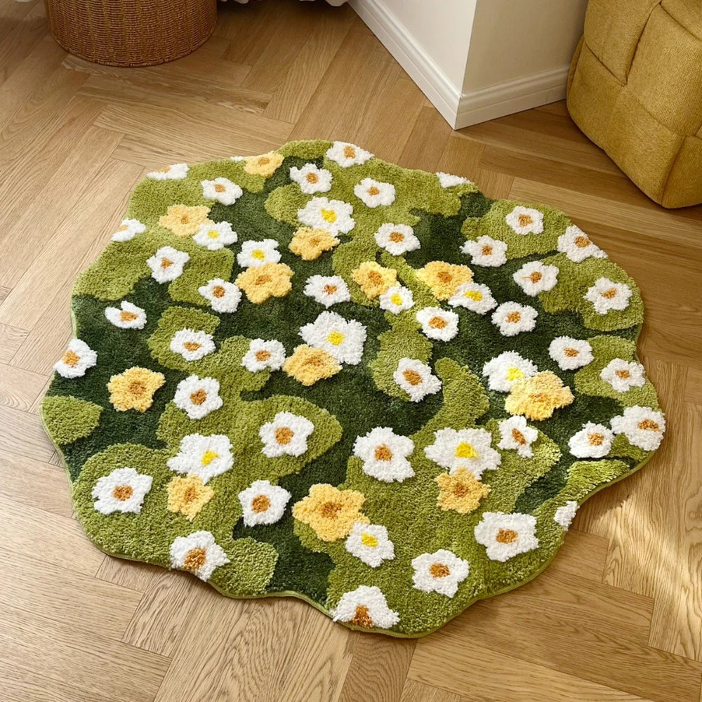 Daisy Moss Style Floor Bath Mat