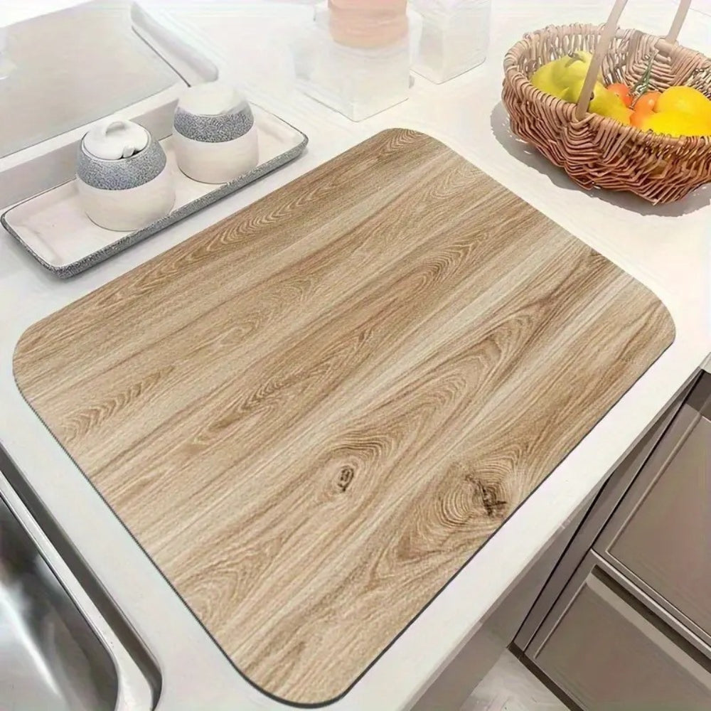 Faux Wood Grain Appliance Protector Mat