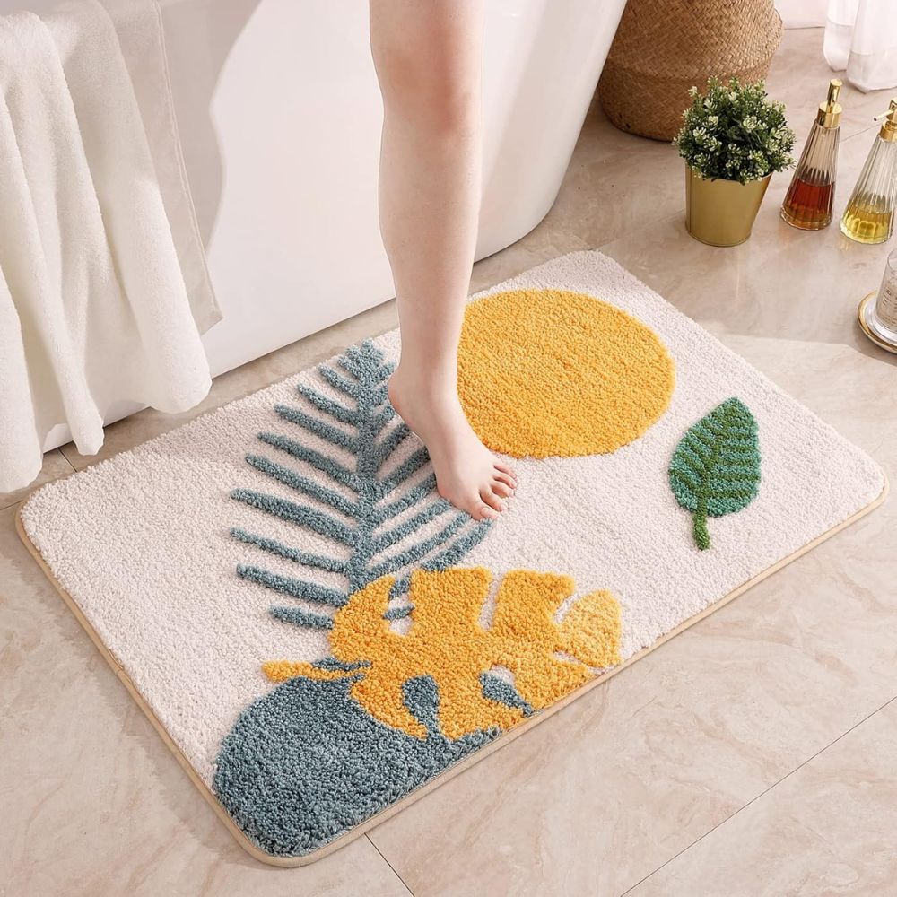 Floral Non-Slip Bathmat