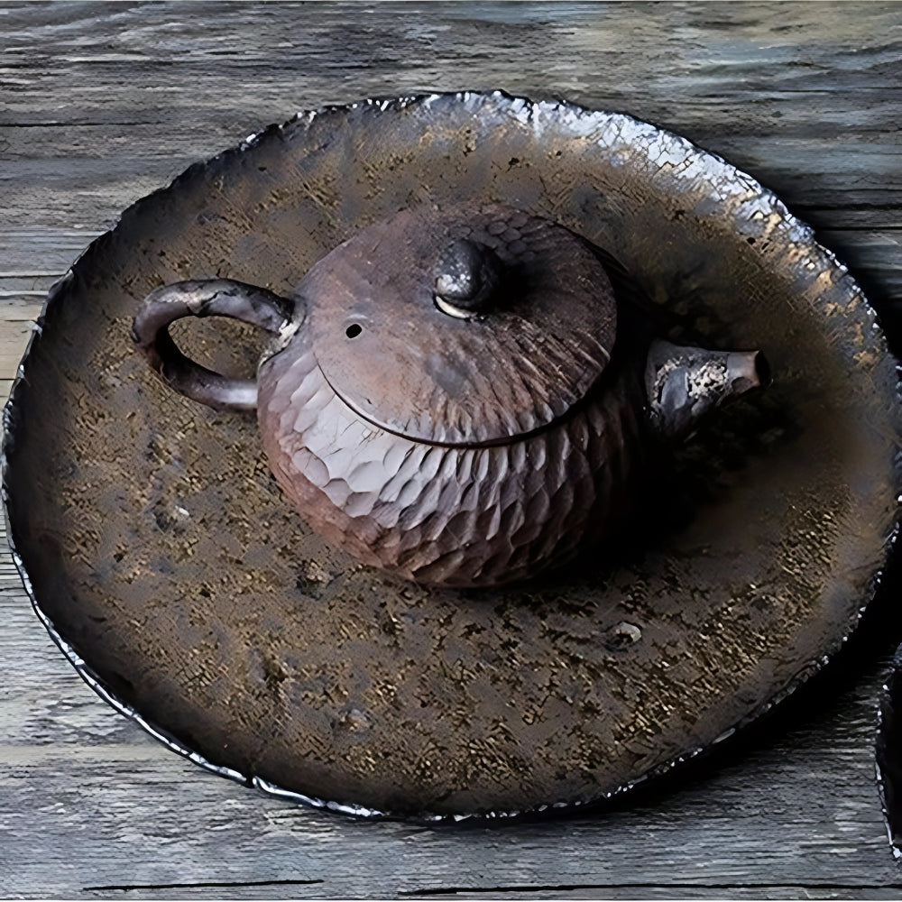 Hammer-Divot Inspired Industrial Plate Set