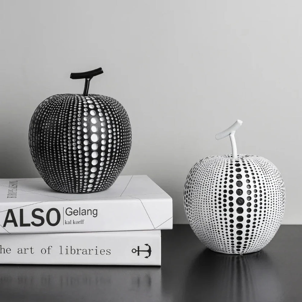 Luxurious Polka Dot Apple Sculpture
