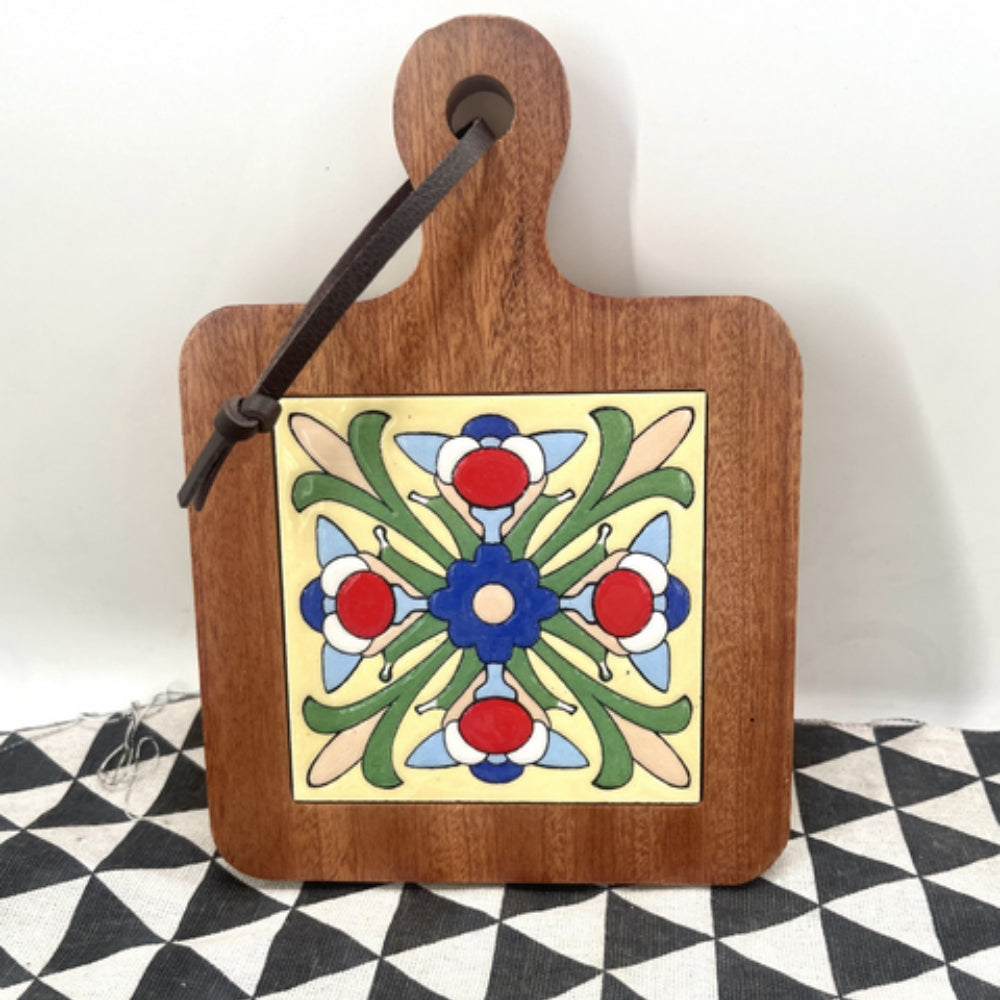 Moroccan Ebony Floral Wooden Trivets