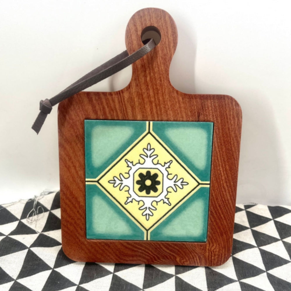 Moroccan Ebony Floral Wooden Trivets