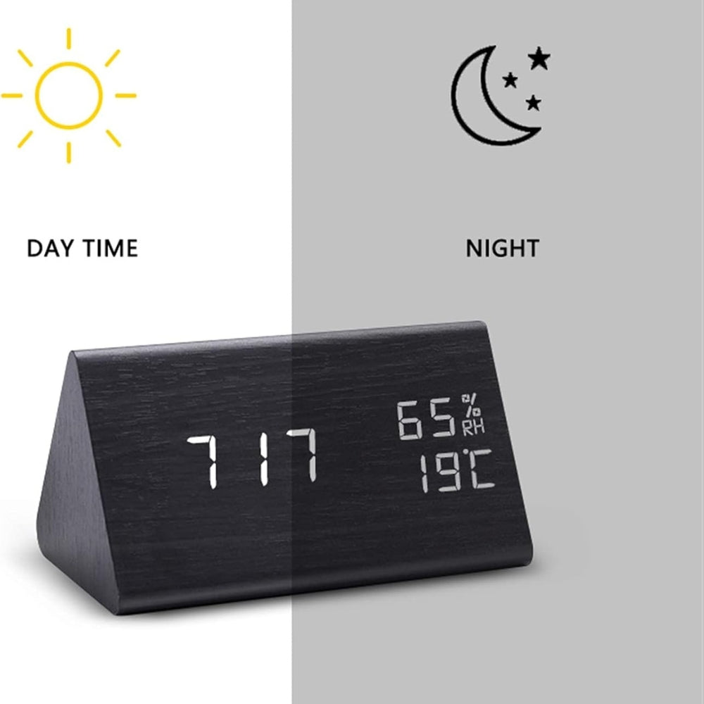 Elora Wooden LED Alarm Clock Digital Display