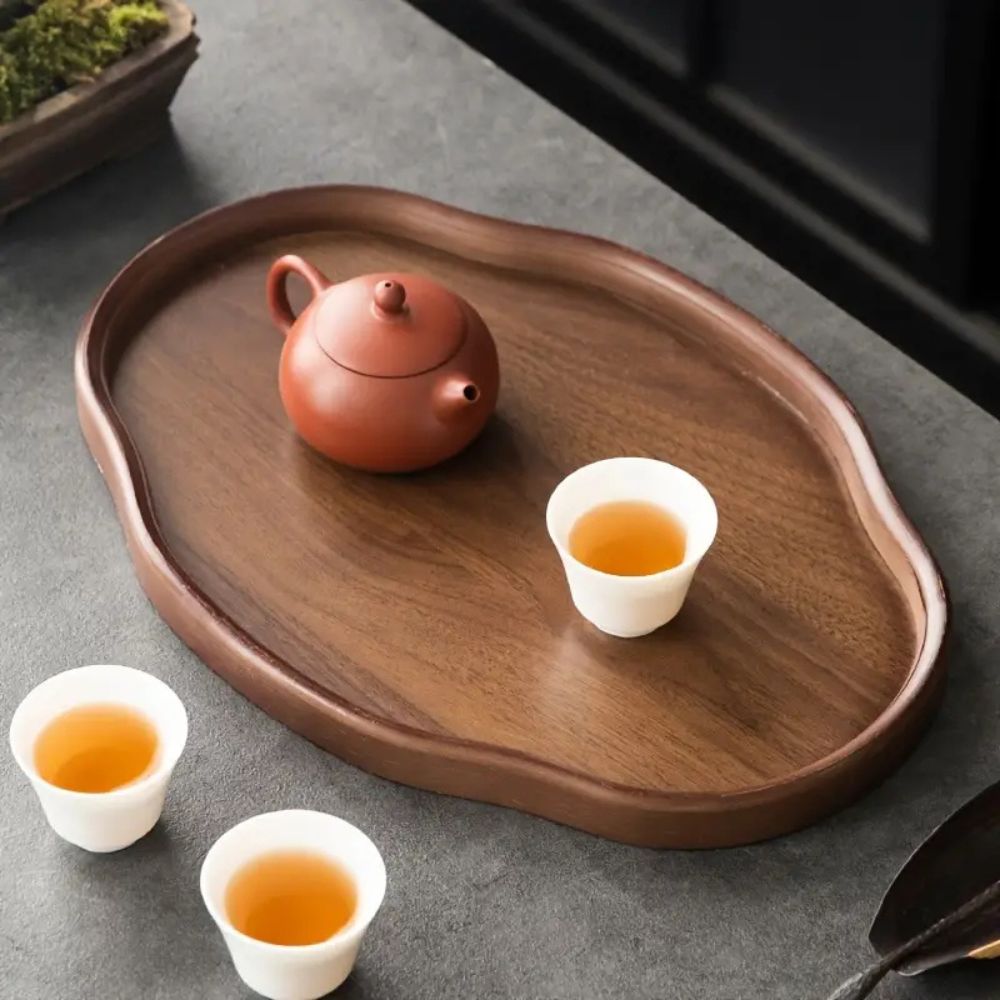 Vintage-Style Bamboo Serving Tray