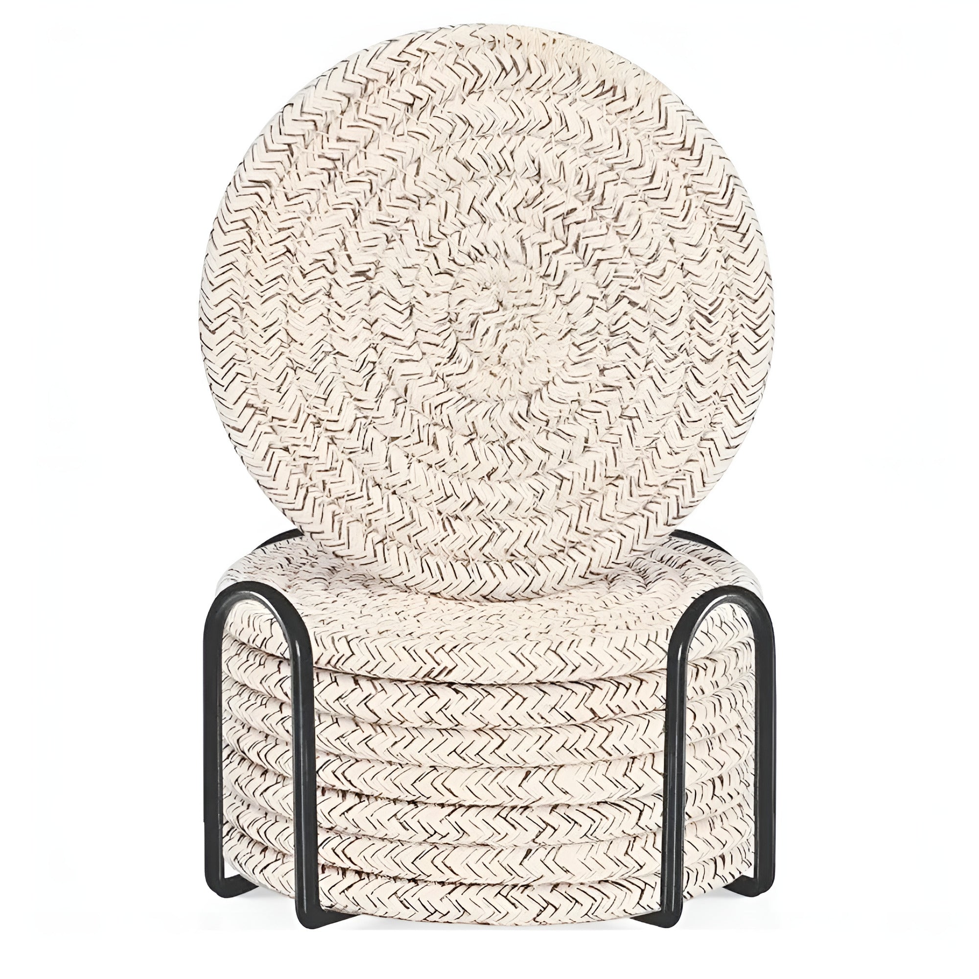Woven Whirl Coaster Set | 8Pcs Set