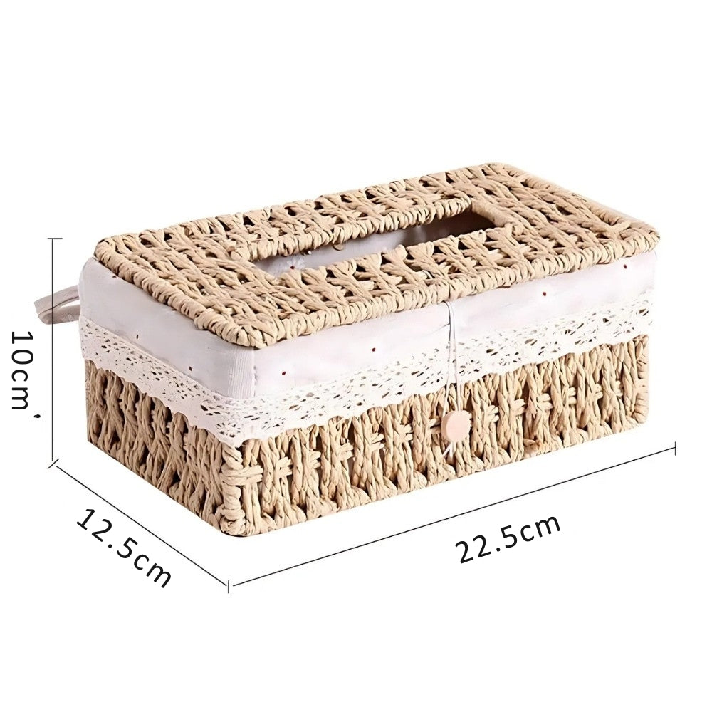 Lunor Braided Woven Tissue Box
